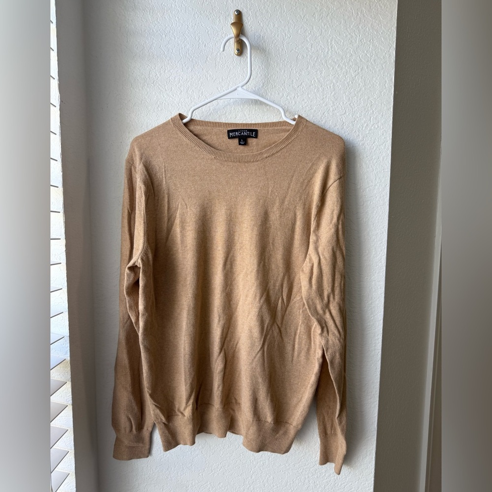 **FINAL PRICE** MENS J. CREW KNIT SWEATER NEUTRAL SIZE LARGE EUC